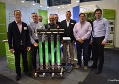 The complete team of the company Aqua4D. The company supplies irrigation systems for various crops.